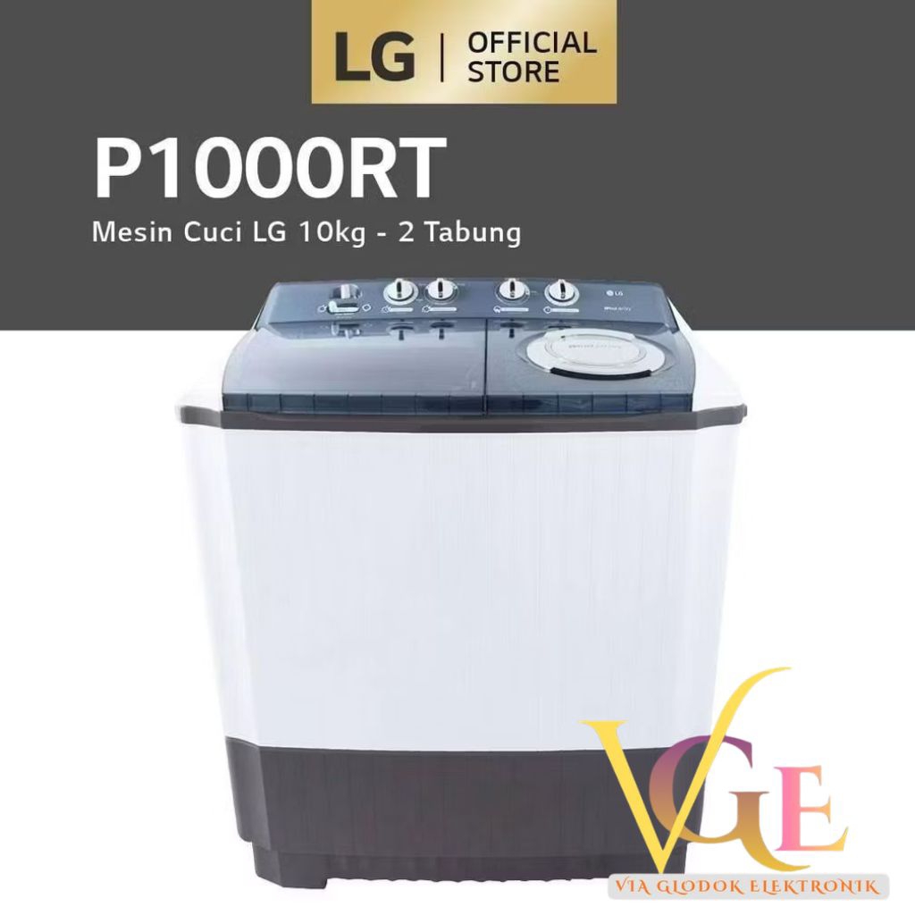 MESIN CUCI 10KG LG 2 TABUNG P1000 / P 1000RT / 1000 LG Light Blue