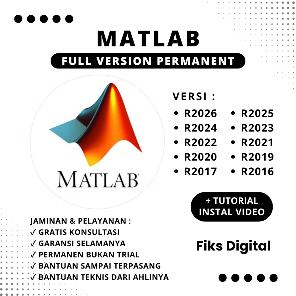 MATLAB R2026 R2025 R2024 R2023-R2016 Full Version Lifetime - Software Teknik & Simulasi Windows