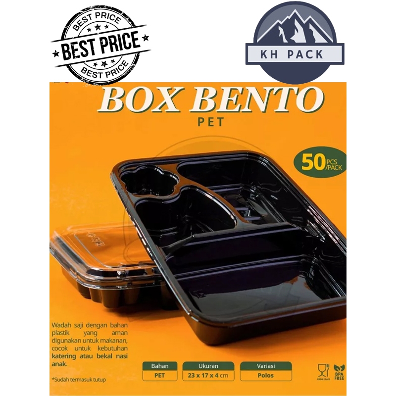 MIKA TRAY BENTO 4 SEKAT ISI 50