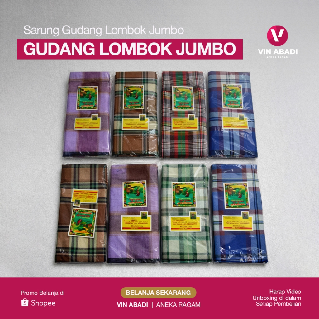 Sarung Tenun Pria Jumbo / Tinggi / Besar / Murah / Gudang Lombok 150 Cm