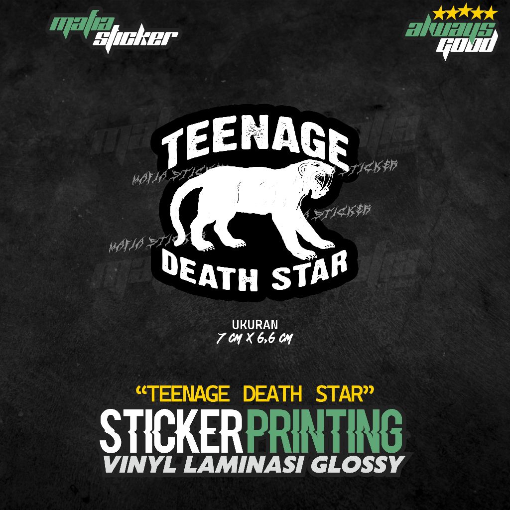 STICKER/STIKER PRINT CUT TEENAGE DEATH STAR | BAND SERIES