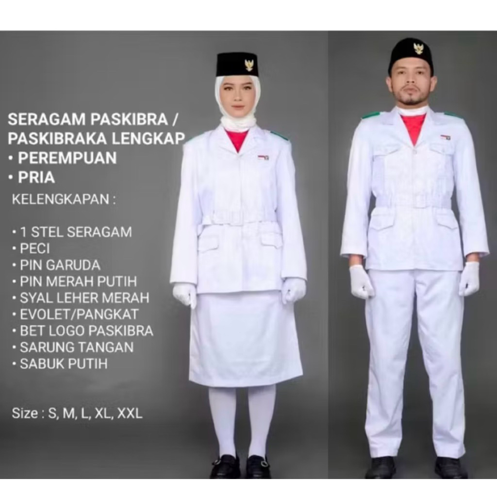 seragam pdu paskibra/seragam upacara/baju pdu paskibra cowok/pdu paskibra cewek