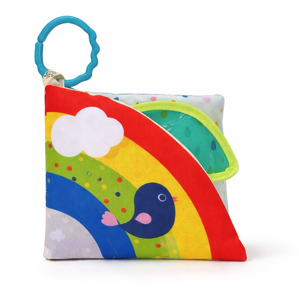 JELMA Mainan Sensorik Motorik Bayi Buku Bantal 3D Cuaca | Soft Sensory Busy Book Weather | 4 - 12 Bu