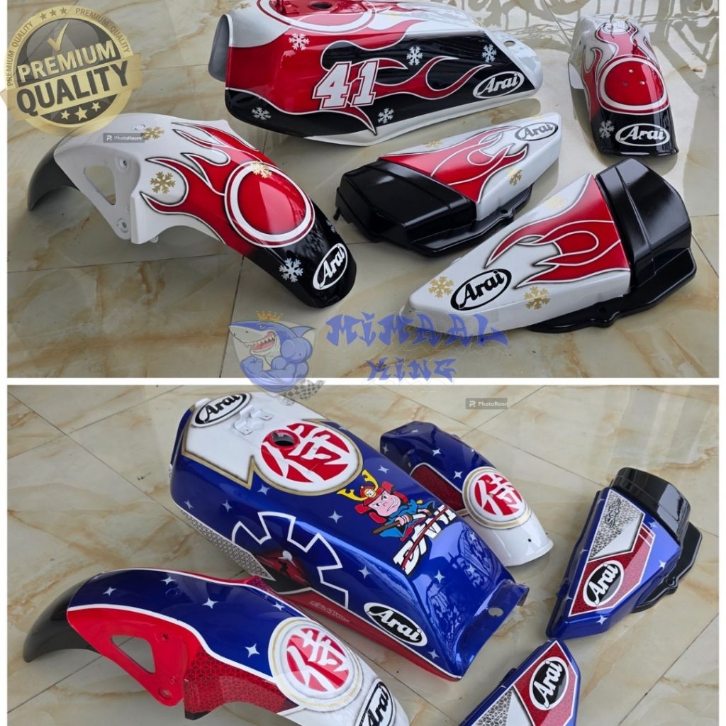 bodi tengki tangki full set rx king airbrush bahan full baru