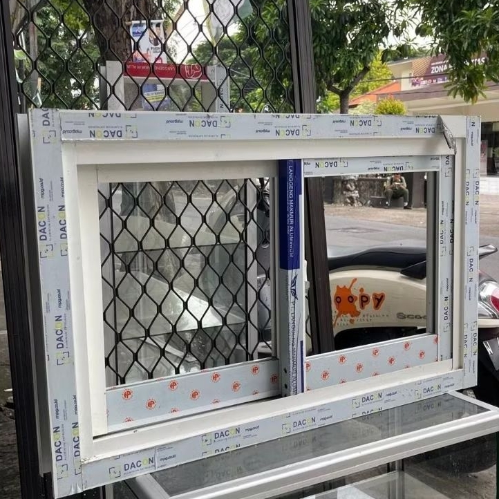 60 x 100 jendela sliding alumunium putih tulang