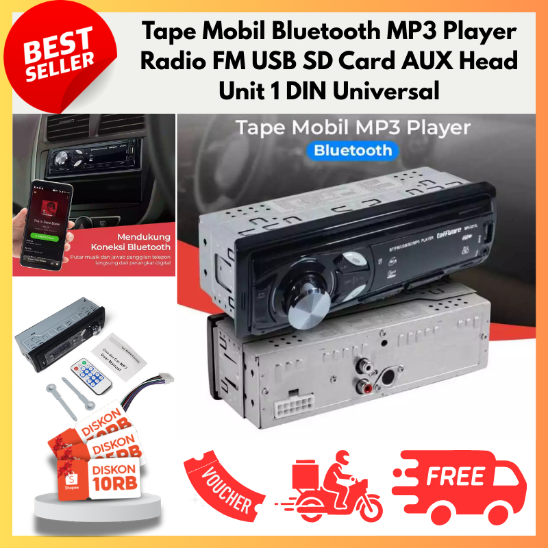 Tape Mobil MP3 Player Bluetooth 5.0 Wireless FM Radio - MP3