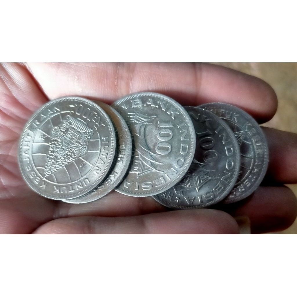 kinclong lustre oryginal koin 100 rumah gadang 1978