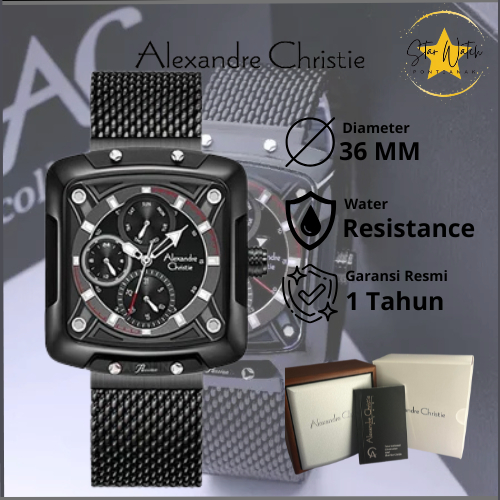 JAM TANGAN ALEXANDRE CHRISTIE 3030 RANTAI PASIR 36MM LADIES MULTICHRONO
