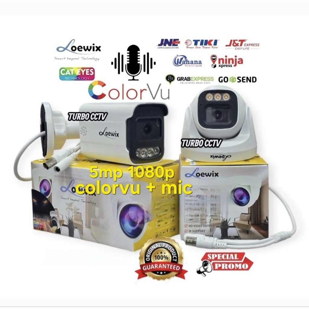 KAMERA CCTV COLORVU AUDIO OUTDOOR 5MP 1080P BISA REKAM SUARA DAN MALAM TETAP