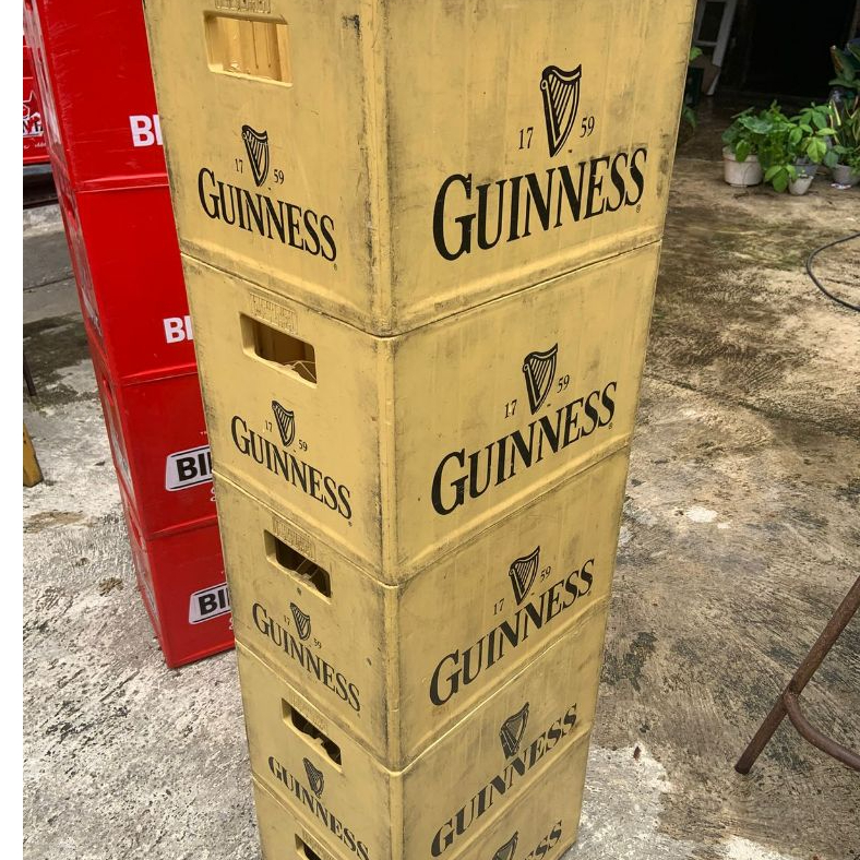 krat minuman bekas guinness