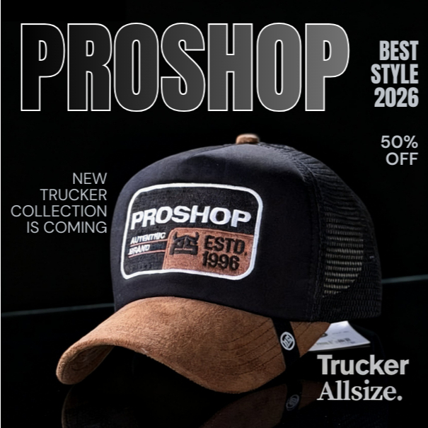 PROSHOP Topi Jaring Distro Pria Dewasa Original Suide Hitam PSXTR-SHH