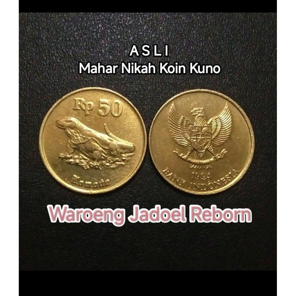 koin 50 Rupiah Komodo tahun 1991-1998 Rp 50 Cendrawasih 1971 Mahar koleksi uang logam coin Lama Anti
