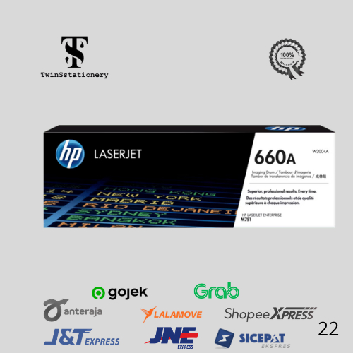 Toner Hp 660A Black Original Imaging Drum Laserjet Cartridge W2004A