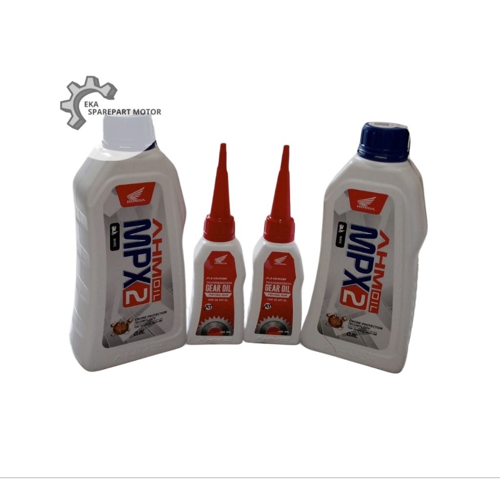 Grosir 2 Paket Oli Mpx2 800ml + Oli Gardan Ahm Gear Oli Mesin Motor Matic