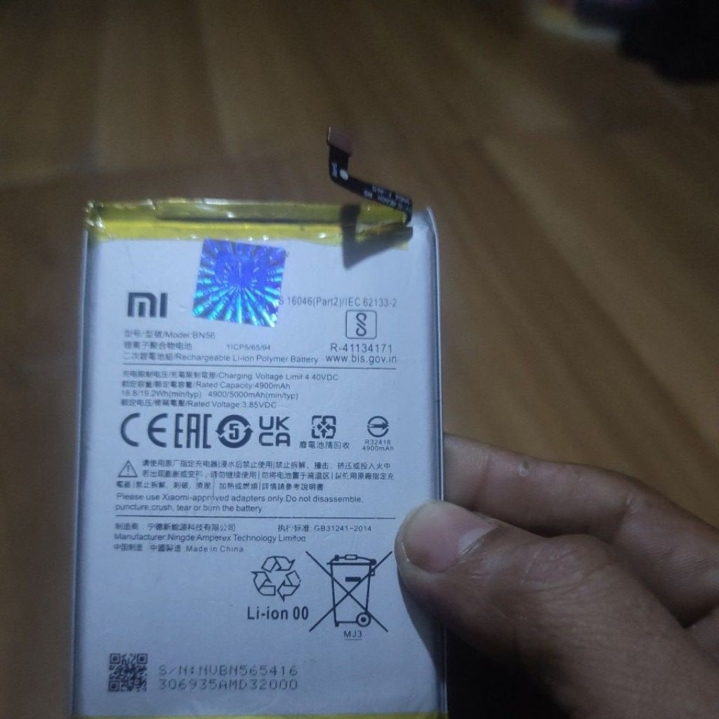 Batre redmi A2 poco m4 bn56 bekas lokal garansi normal.