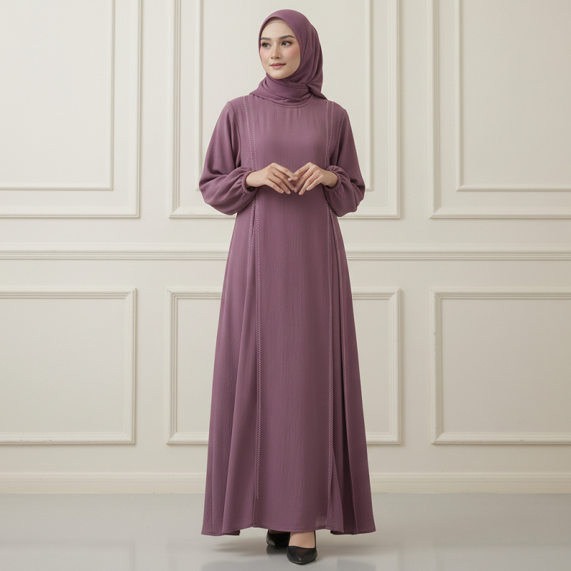 Gamis Lebaran 2026 Model Gamis Terbaru Aluna Dress Wanita Crinkle Reguler - Jumbo Terlaris