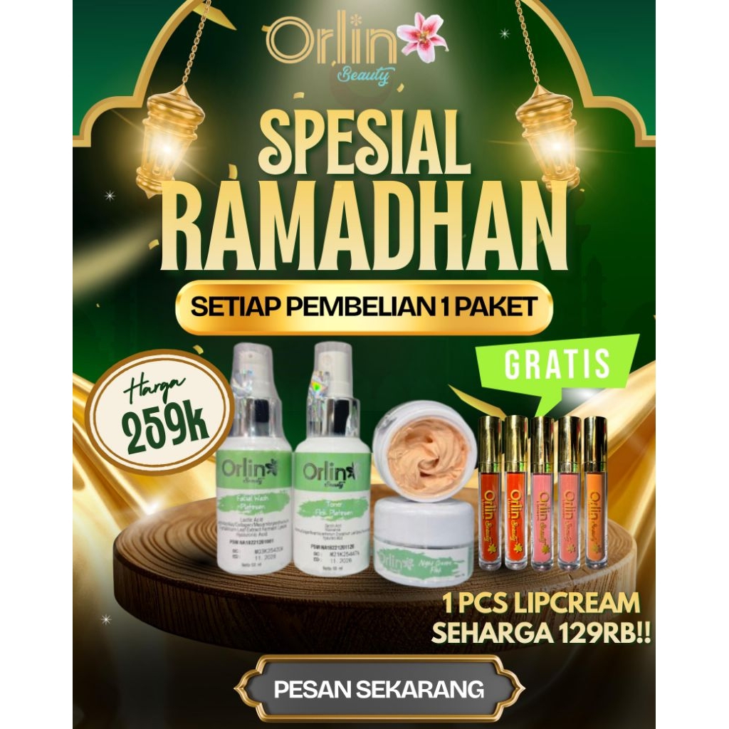 Paket Flek Orlin Beauty Skincare BPOM Ampuh Memudarkan Flek Hitam