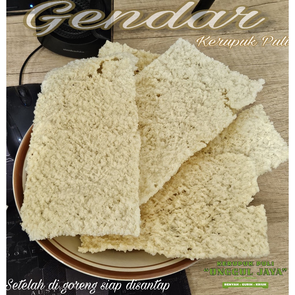 Unggul Jaya Kerupuk gendar kerupuk puli lempeng puli ASLI MADIUN tinggal goreng tanpa dijemur gurih 