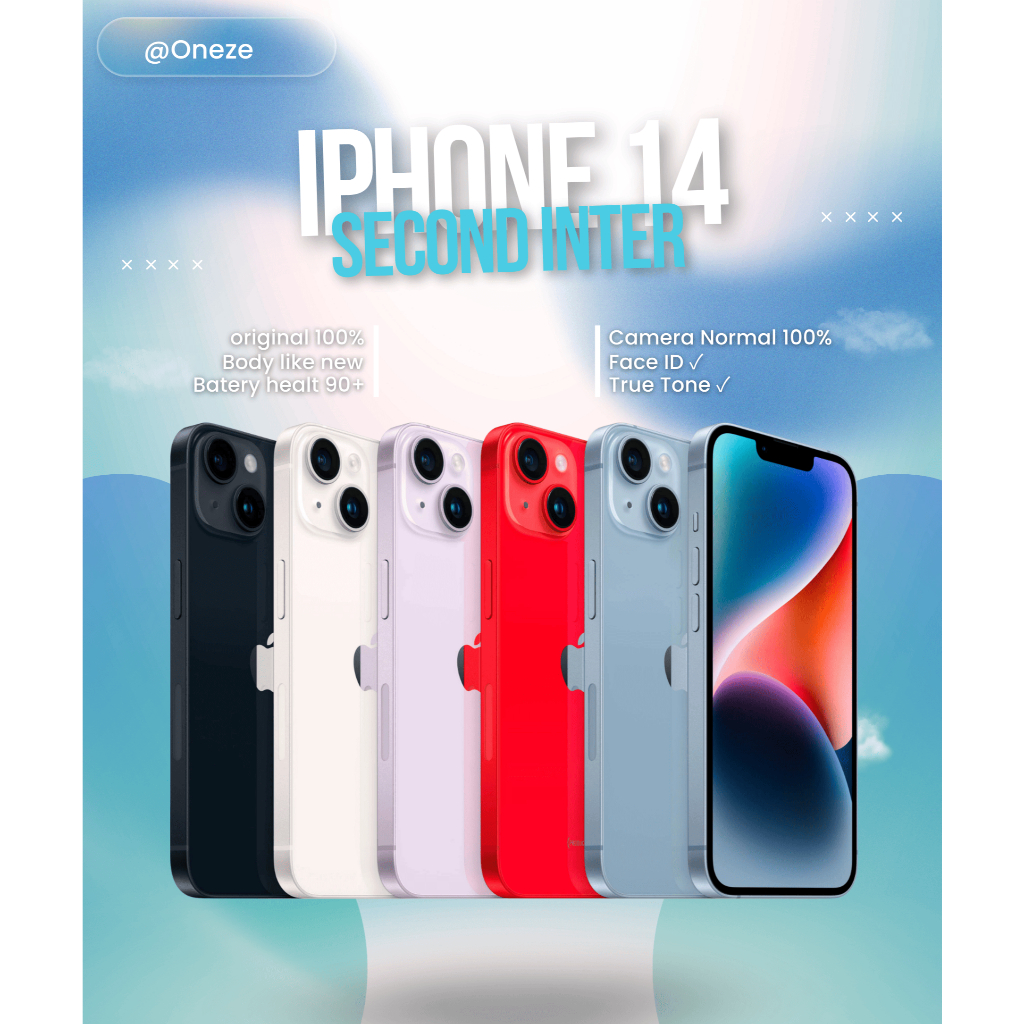 ONE-ZE | iPhone 12-15 (link khusus)| ip Second | inter | wifi only | original apple100%