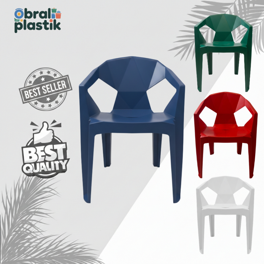 Kursi Plastik Serbaguna Sandaran Plastik Multiwarna, kursi outdoor, kursi santai, kursi malas, kursi