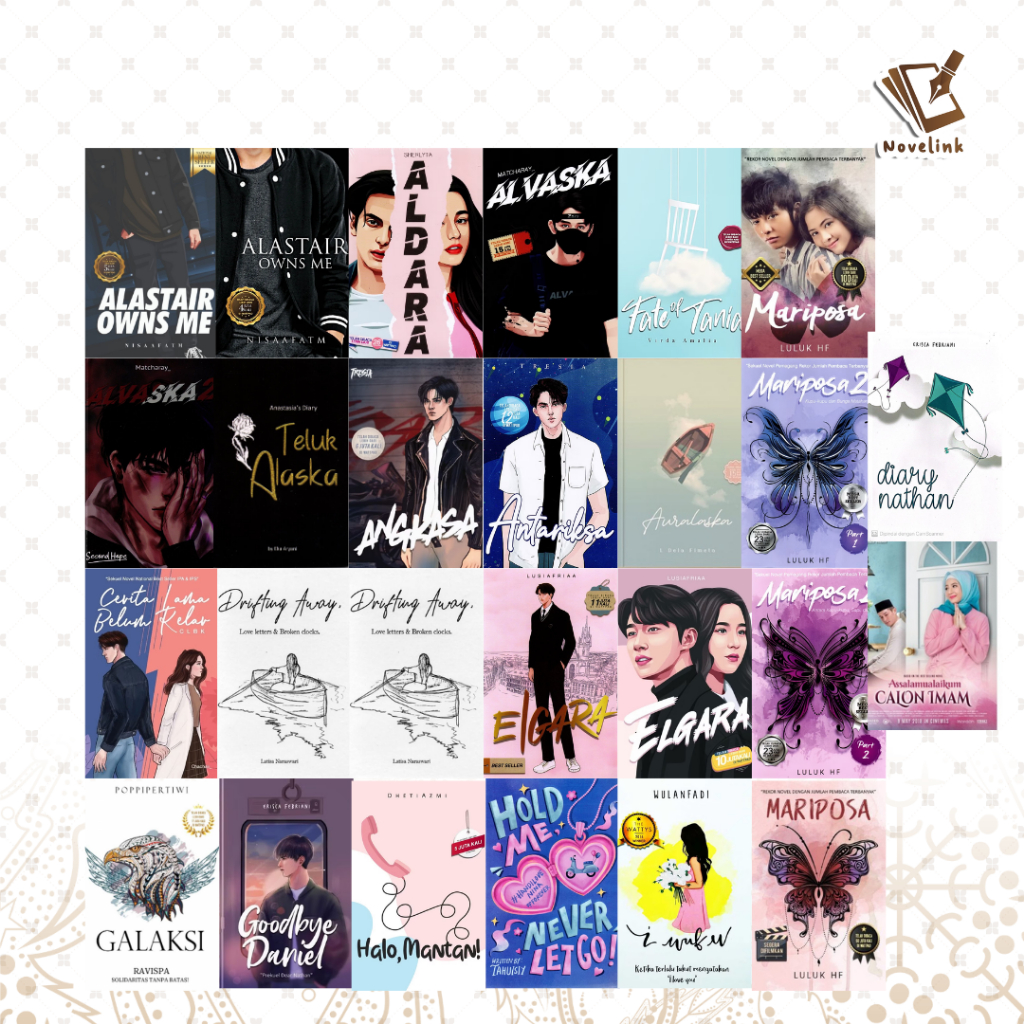 Novel Best Seller Part #1 : Mariposa/ Antariksa/ Aldara/ Angkasa/ Elgara/ Alvaska -  100% Original