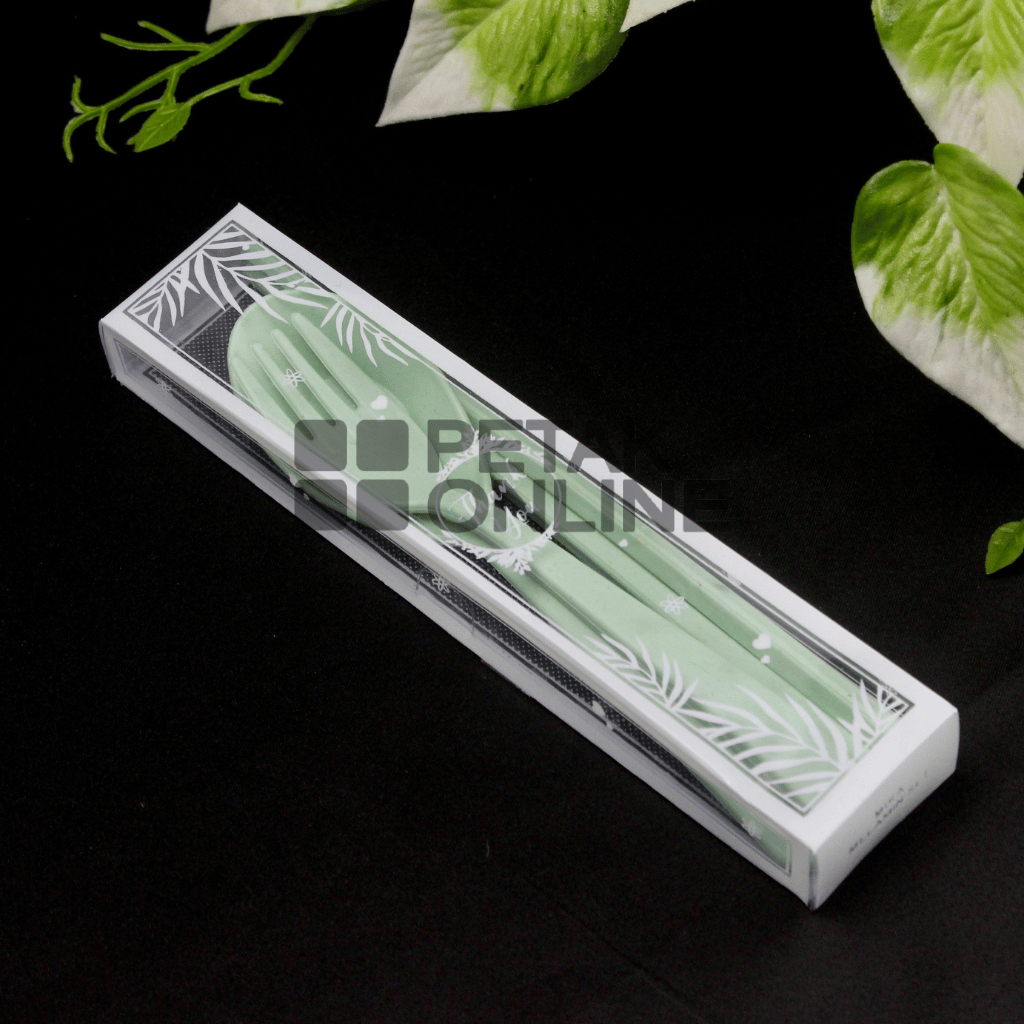 50 Pcs, Sendok Makan Set Kemasan Mika Motif