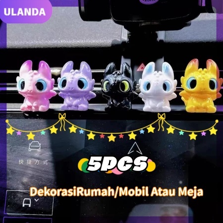 5Pcs Mini Figure Toothless Hiasan Dashboard Mobil Lucu Dekorasi Layar Navigasi Aksesoris Interior Mo