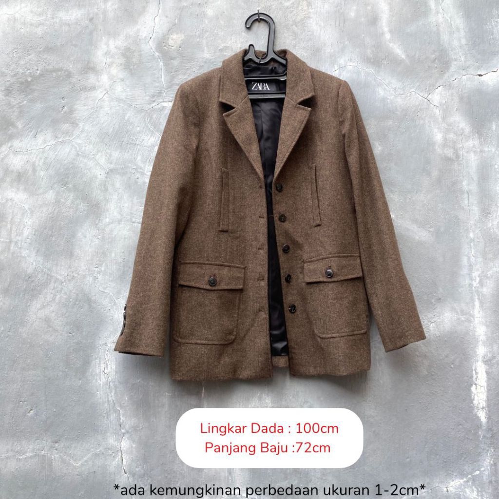 [ORI 100%] ZARA Brown Blazer Preloved A58