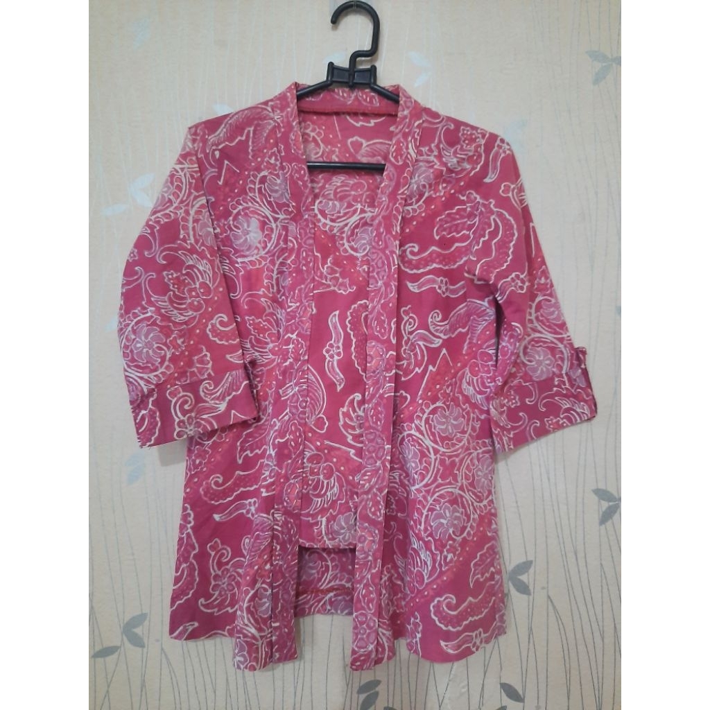 Setelan Baju Kerja Batik Tulis Preloved