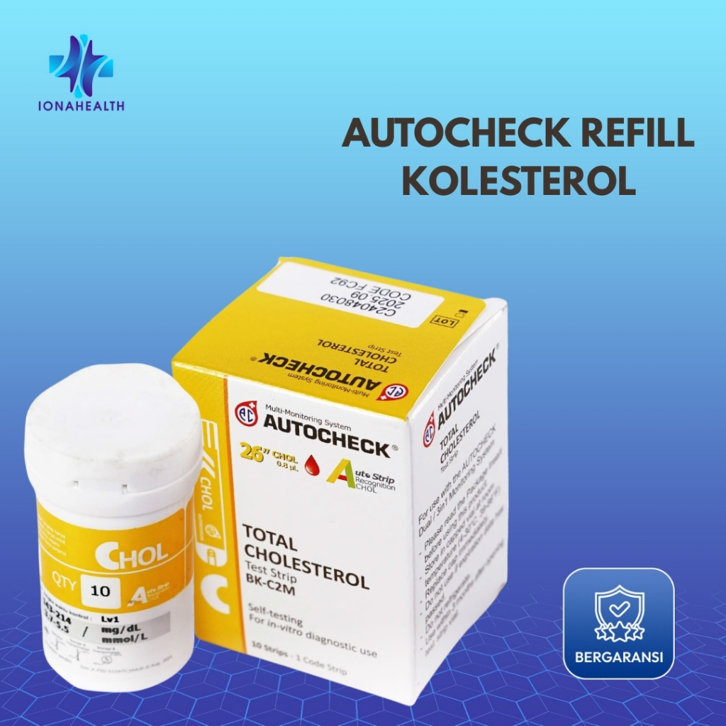 Refill Strip Autocheck Kolesterol / Strip Kolesterol Autocheck / Refill Stik Kolesterol / Stick Auto