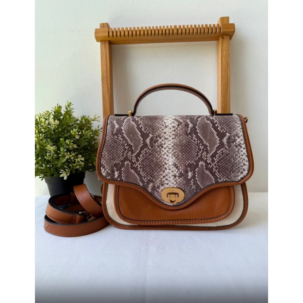 tasFossil heritage top handel crossbody neutral multi mt