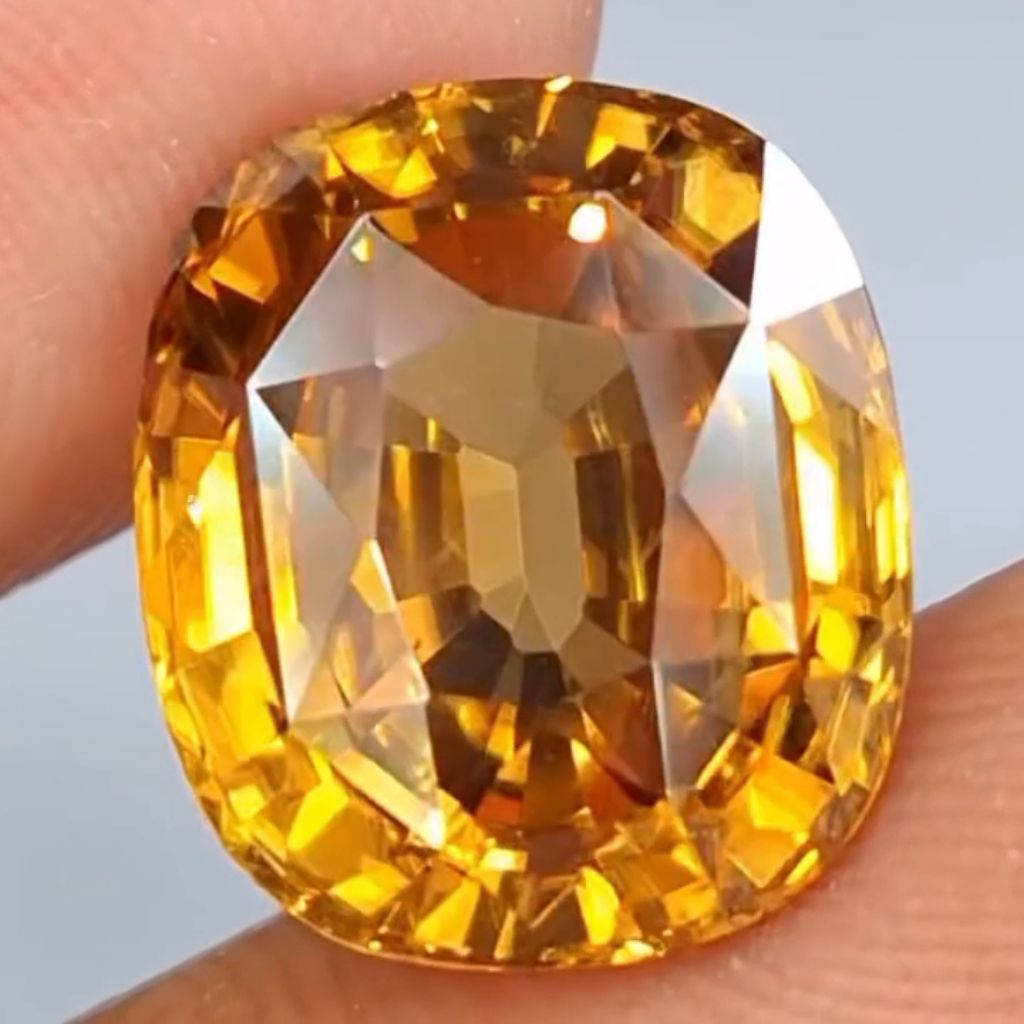Natural Brown Zircon 10.90ct NTD Super Crystal Full of Luster Id Card CGL