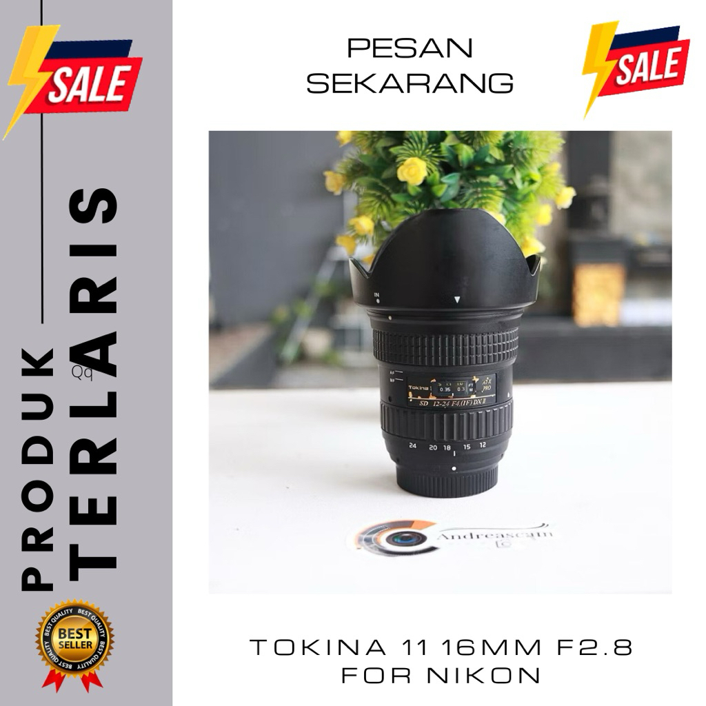 LENSA WIDE TOKINA 12-24  FOR NIKON MULLUS SIAP PAKA