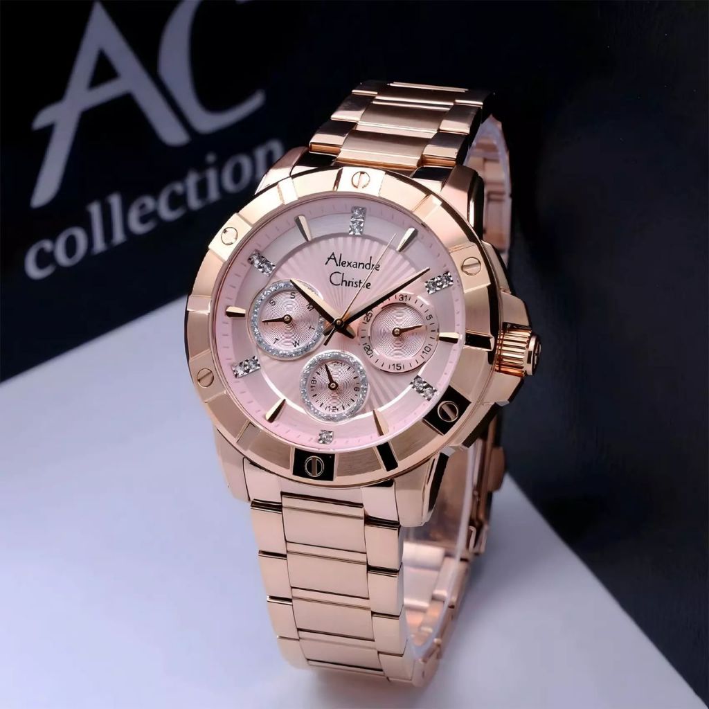 Jam Tangan Wanita Alexandre Christie 6609BF AC6609 AC 6609 BF 6609 BFBRGPN2 Original Garansi Resmi