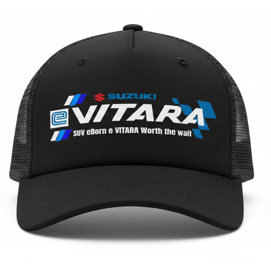 SUZUKI E VITARA - Topi Trucker Sablon Dewasa Unisex - Topi Jaring bisa custom logo Satuan