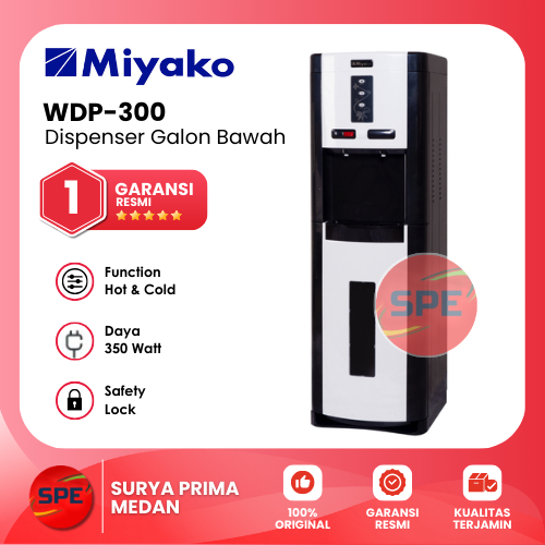 DISPENSER GALON BAWAH MIYAKO WDP-300 / WDP300 GARANSI RESMI (MEDAN)