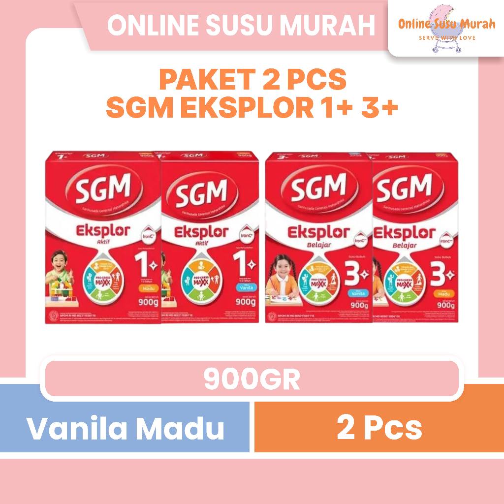 SGM EKSPLOR 1+ 3+ PAKET 2 PCS VANILA MADU 900 GR TAHAP 1 3 900GR SSKD