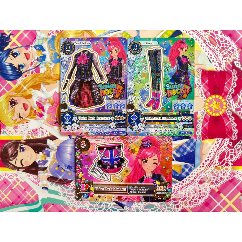 Kartu Aikatsu Swing Rock Promotion Merchandise Union Rock Set Seira Otoshiro Gemini Original Langka 