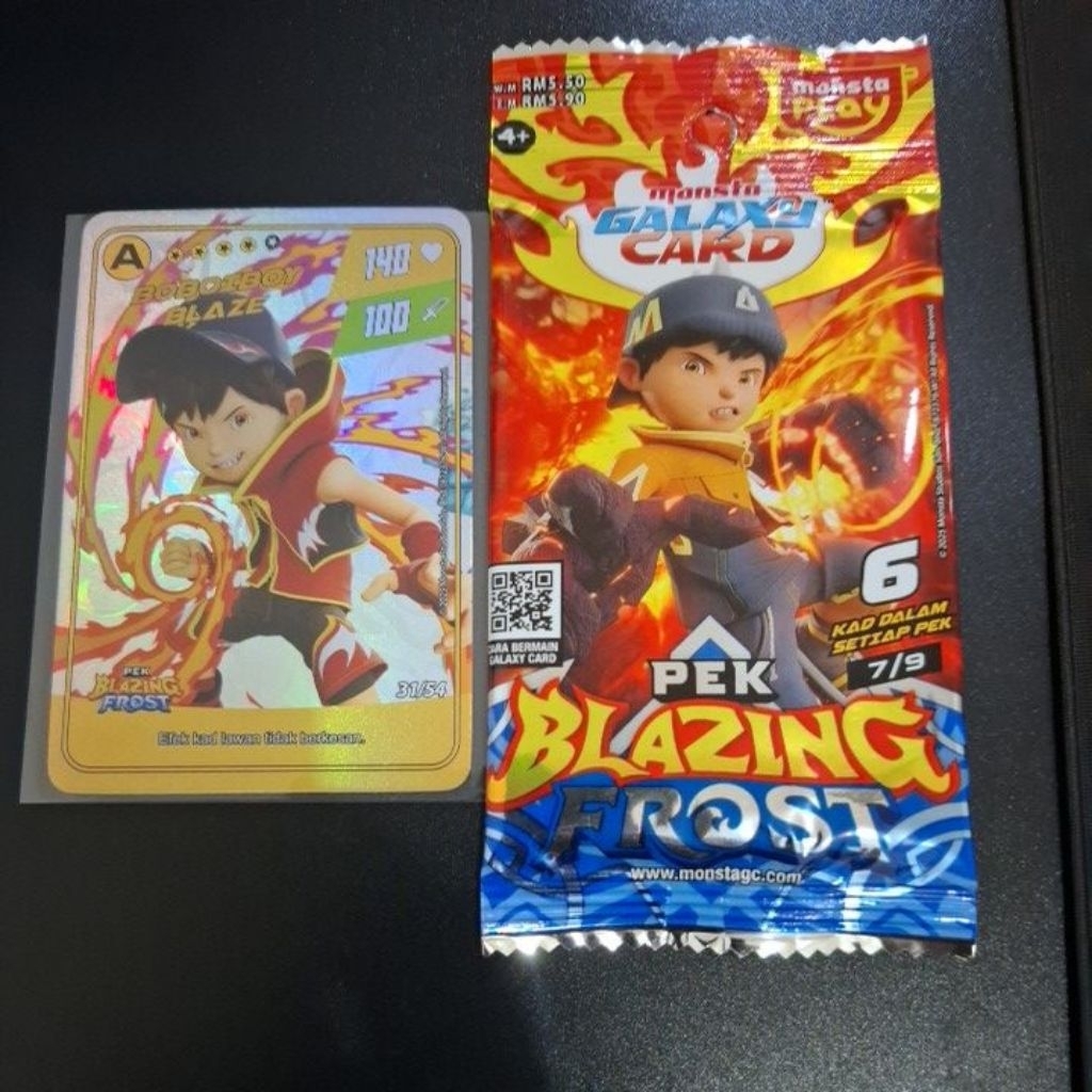kartu boboiboy monsta Pek Blazing frost 7/9 - Boboiboy Blaze