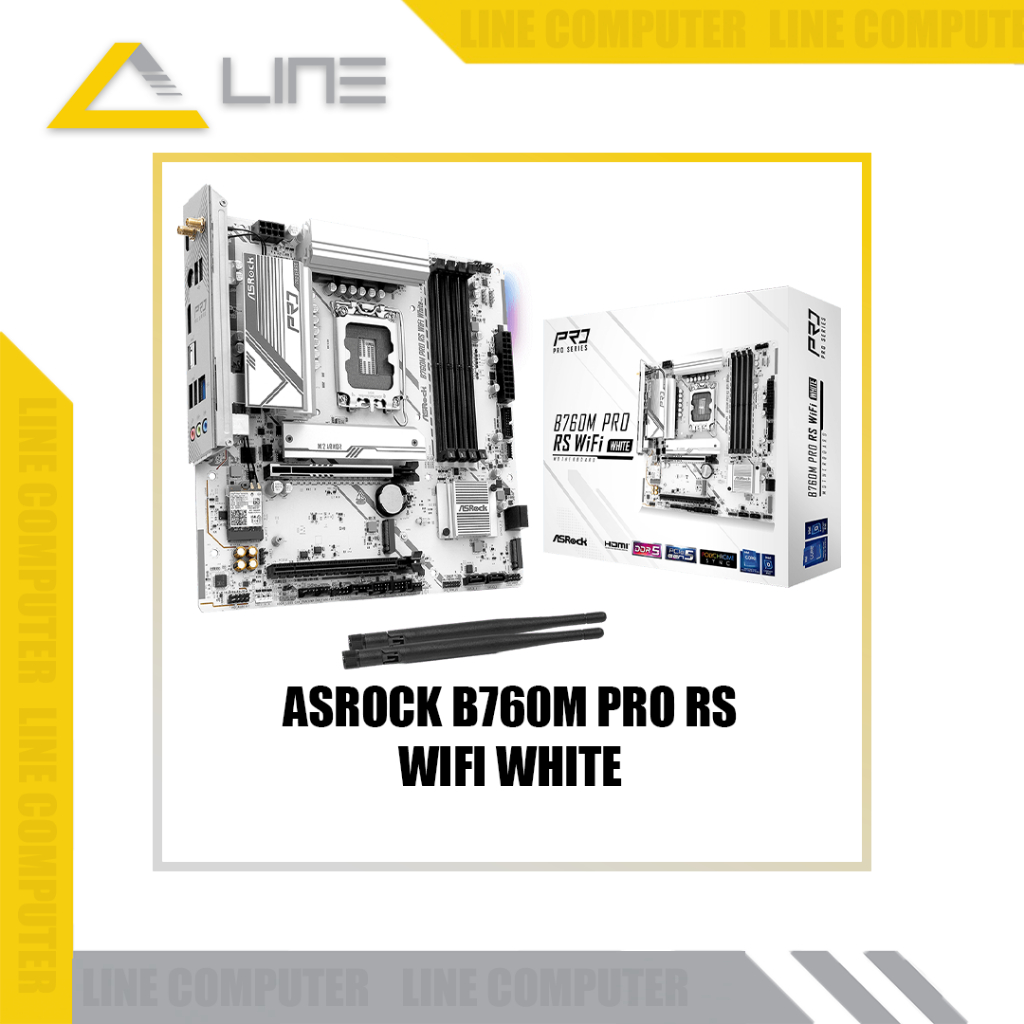 ASrock B760M PRO RS WIFI WHITE LGA1700 DDR5 - Motherboard Intel LGA1700