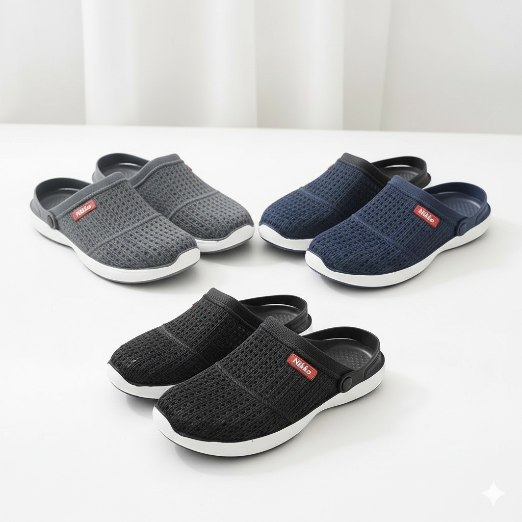 NK 151 - Sandal bakpao NIKKO 8151  / 8153 cek nikko 8155 model terbaru SEPATU PRIA SLOP SANDAL PRIA 