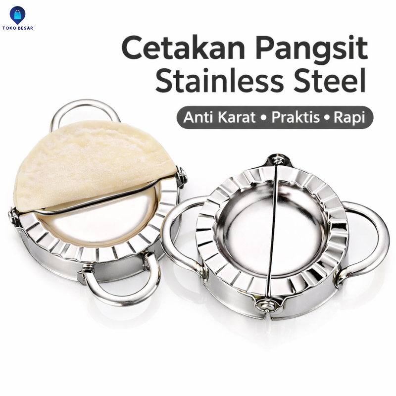 2 in 1 Cetakan Cireng Isi Ayam Suwir Cetakan Bulat Cetakan Pastel Besar Stainless Premium Anti Karat