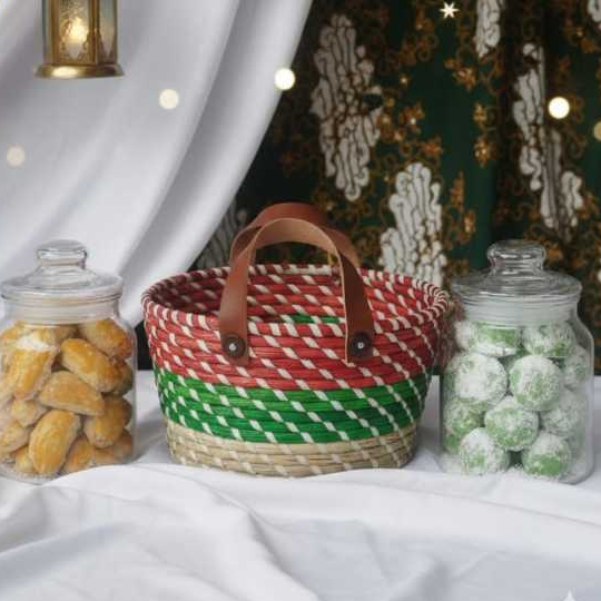 Keranjang mendong eksklusif | Keranjang hampers mendong Idul Fitri