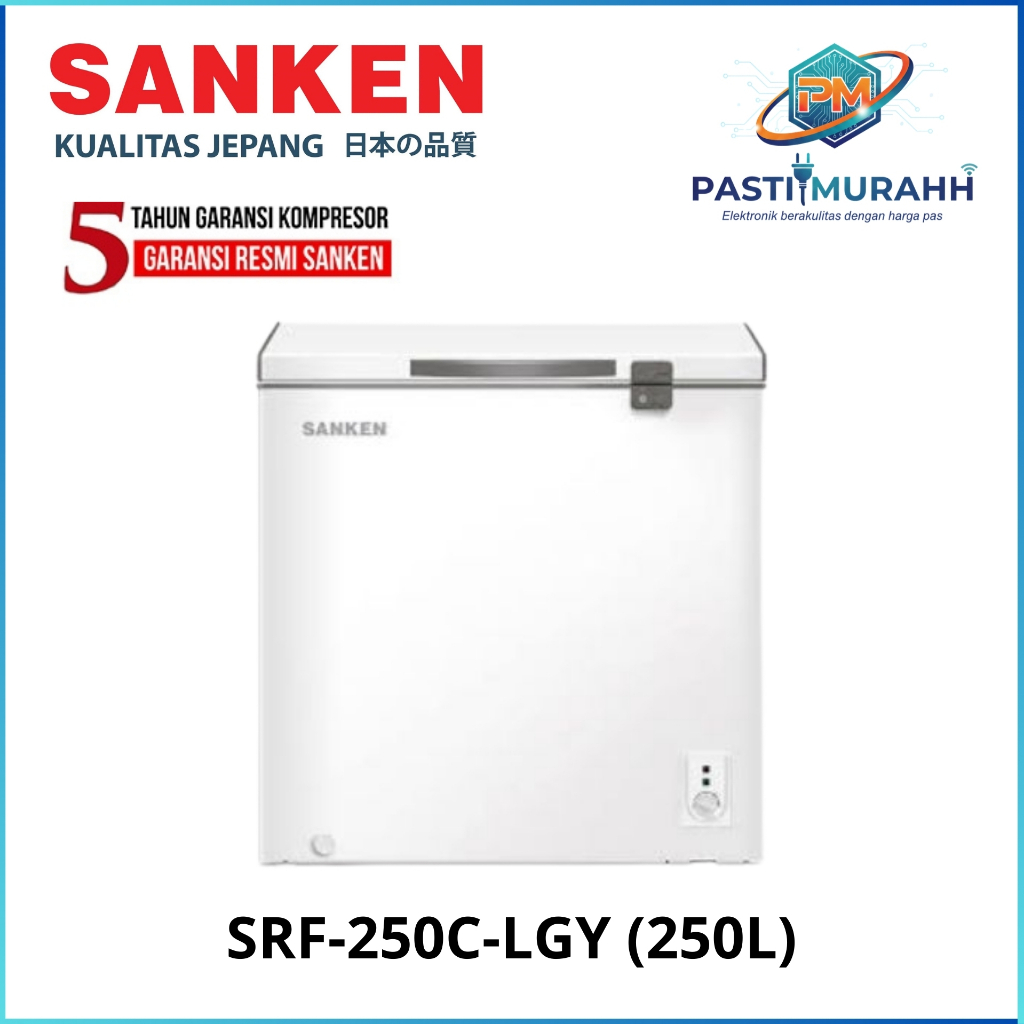 SANKEN BOX FREEZER SRF-250C-LGY (250L) BOX FREEZER SANKEN 250L GARANSI RESMI