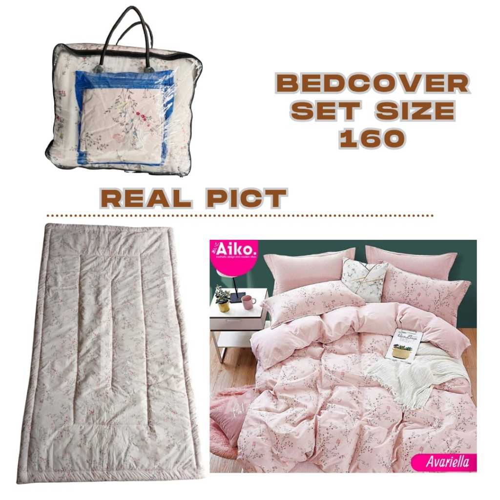 Bedcover Set Uk 160 x 200 - Motif Bunga - Motif Polos - Motif Anak