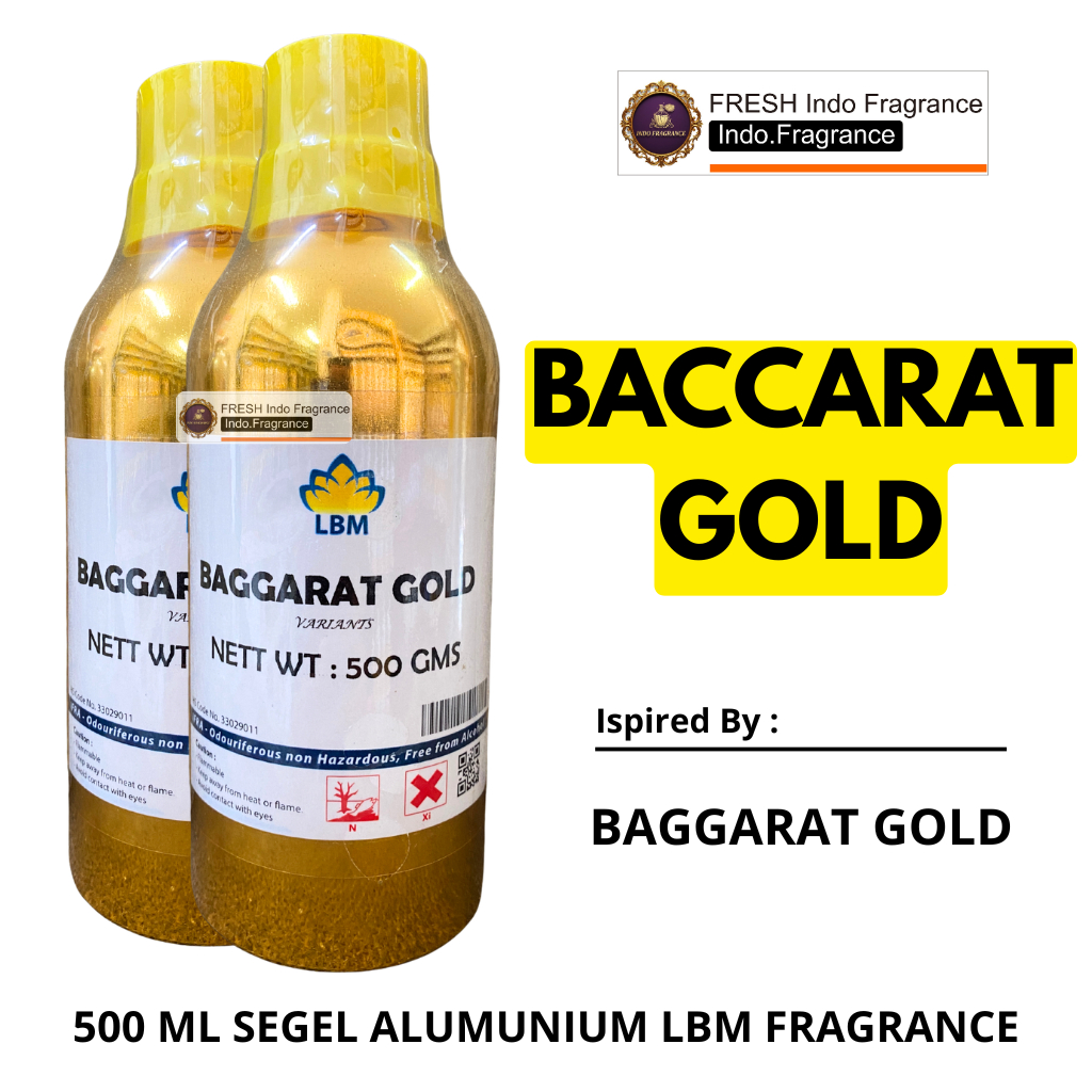 Bibit Parfum LBM - BACCARAT GOLD Murni 500 ML SEGEL Alumunium LBM Fragrance