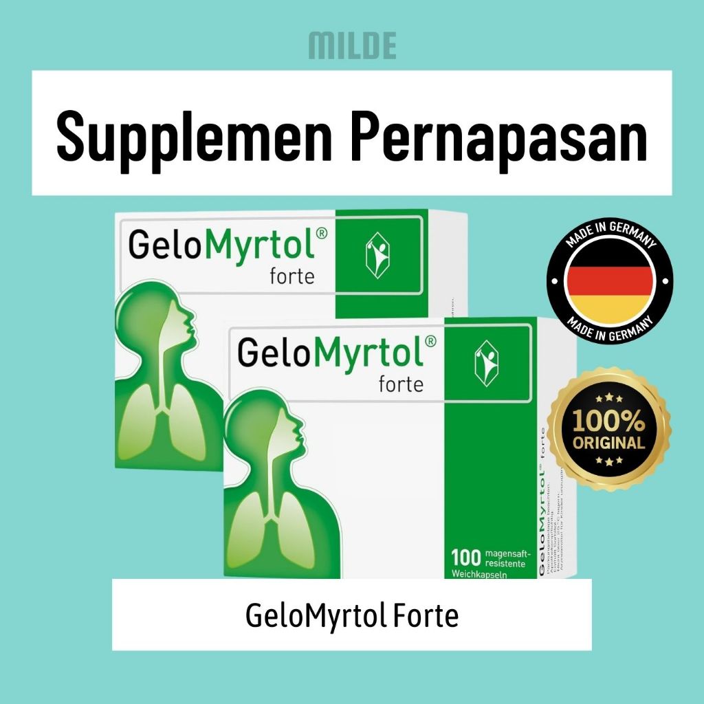 Supplemen Vitamin GeloMyrtol Forte - Obat Sinusitis, Bronkitis & Batuk Berdahak (Jerman) Made in Ger