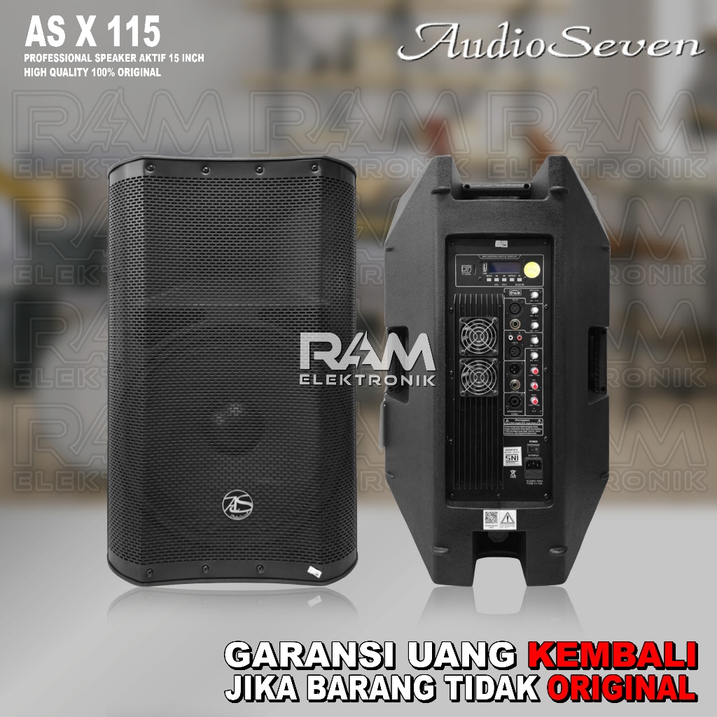 Speaker Aktif 15 Inch AUDIO SEVEN AS X 115 | AS X115 Bluetooth Original 1000 Watt