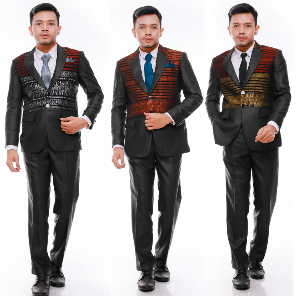 1 Setel Jas Batak Ulos Asli Medan Stel Jas Ulos Asli Medan 1 Pasang Atasan dan Bawahan Jas murah Jas