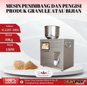 Mesin Filling Powder Granule Weigher Penimbang Pengisi Bubuk Dan Biji-Bijian Heavypack FZ-100